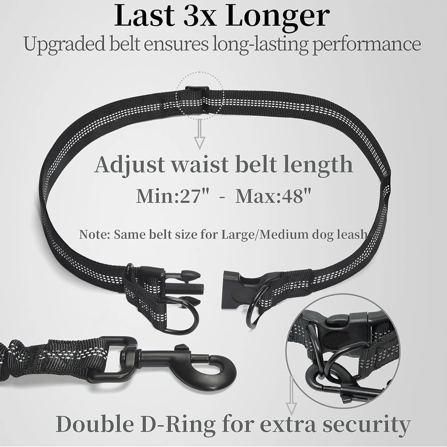Walk Free™ Hands-Free Dog Leash with Zipper Pouch